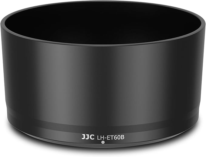 JJC ET-60B Lens Hood for Canon RF-S 55-210mm f/5-7.1 is STM Telephoto Zoom Lens on Canon R50 R100 Replaces Canon ET-60B with Reversible Design, Compatible with 55mm Filter and Lens Cap