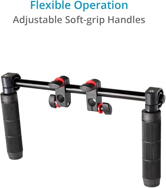 Filmcity Shoulder Rig Kit w Matte Box & Follow Focus for DSLR Cameras. Ergonomic & Stable, 6” to 9” Convertible Size. Adjustable Handles, ¼” Threads. Comfy Shoulder Pad, Quick Release Plate (FC-03)