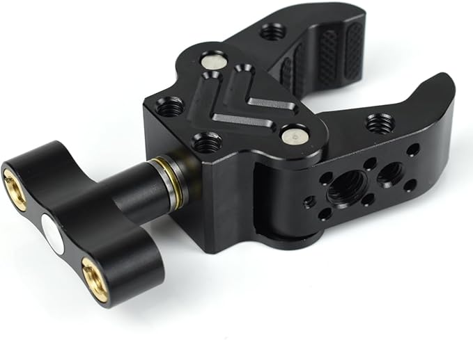 Super Clamp with 1/4" 3/8" Threads, Camera Clamp Mount for LED Lights,Magic Arm, Mic, Wireless Flash Receivers, Triggers, Photography Accessories
