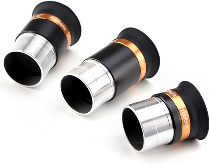 Starboosa Wide Angle Aspheric Eyepiece Set - 1.25 inch - Upgraded with Soft Eyecup [4mm, 10mm, 23mm]