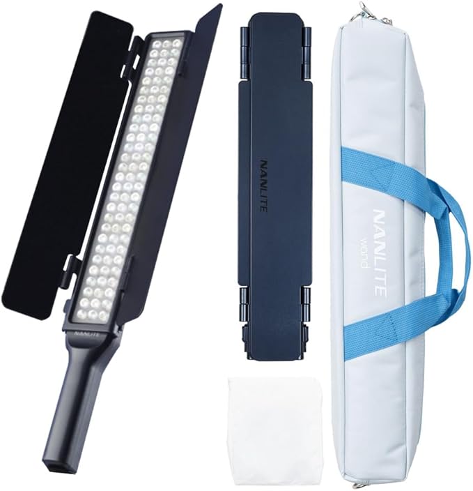 NANLITE Wand 30W RGB LED Handheld Stick Video Light,2700K to 7500K Bi-Color,APP Control Fill Light for Video Recording,Live Streaming (Midnight Blue)