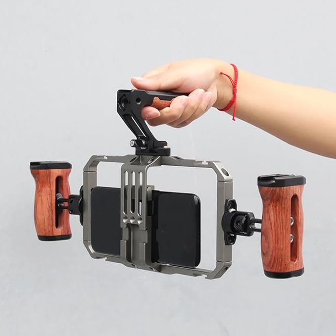 Smartphone Video Rig Cage Filmmaking Case Handheld Phone Video Stabilizer Grip Tripod Mount Stand Frame Easy to Use