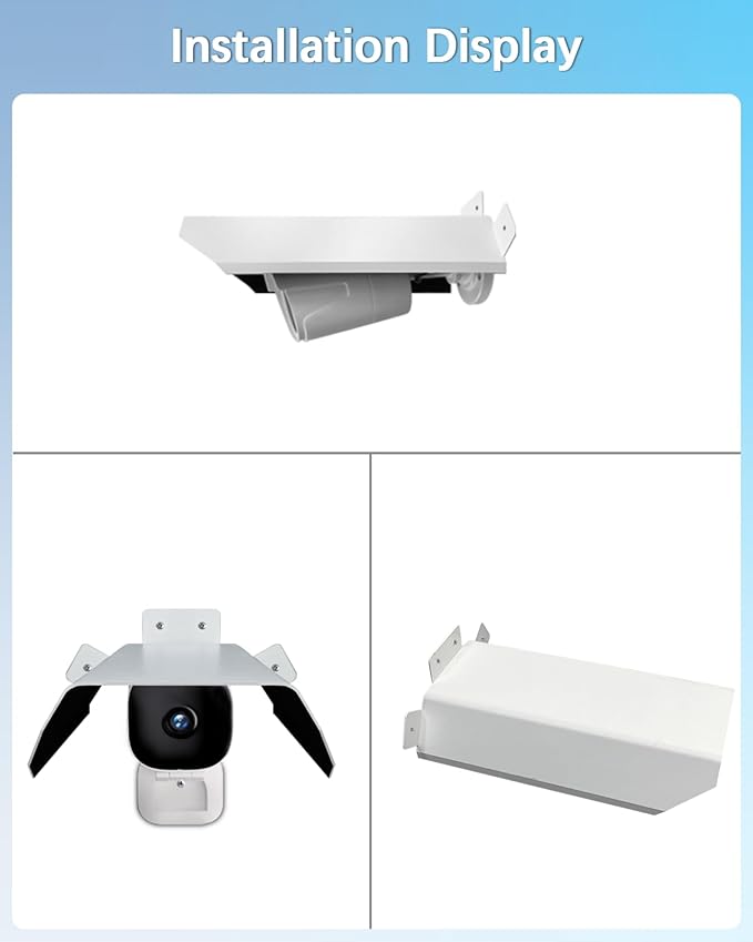 Universal Security Camera Sun Rain Cover Shield, Waterproof Protective Roof for Surveillance Camera, Outdoor Camera Shade Covers for Dome, Bullet Cameras (White 3 Pack)