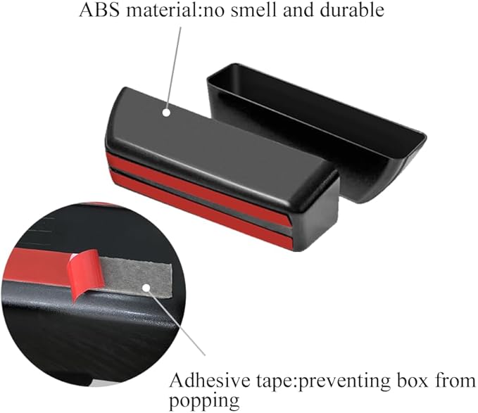 Vesul Front Row Door Side Storage Box Compatible with Ford Edge 2015-2025 Armrest Phone Container Door Organizer Handle Pocket ABS Tray Insert Glove Pallet