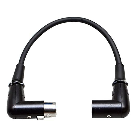 Seismic Audio Speakers Right Angle Patch Cables - XLR Male to XLR Female, 1 Foot, Pack of 6