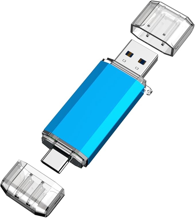 KOOTION USB C Flash Drive 32GB 2 in 1 OTG USB 3.0/Type C Thumb Drive Dual Drive USB C Memory Stick for Smartphone Laptop Tablet PC, Blue