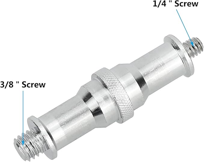 CAMVATE Standard 1/4 to 3/8 inch Metal Male Convertor Threaded Screw Adapter Spigot Stud for Studio Light Stand, Hotshoe/Coldshoe Adapter, Ball Head, Wireless Flash Receiver, Trigger(4 Pieces) - 3283
