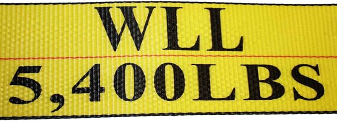 Mytee Products 10 Pack 4" x 40' Heavy Duty Winch Straps with Chain Anchor WLL# 5400 LBS - Flatbed Tie Down Truck Straps - 4 Inch Cargo Control for Flatbed Truck Utility Trailer