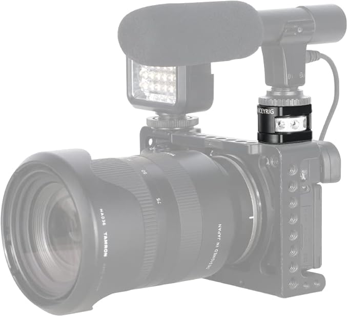 NICEYRIG Cold Shoe Adapter for 1/4’’-20 Thread, Thumbscrew Easy Mounting Cold Shoe Base for Microphone Flash LED Video Light - 499