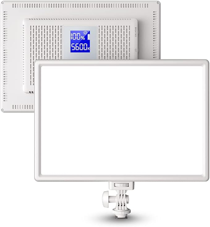 RALENO Led Video Light, Built-in 8000mAh Battery 2500-6500K CRI95+ 0-100% Brightness Adjustment on Camera Light, for Vlog Lighting Video Conference YouTube Studio Photography