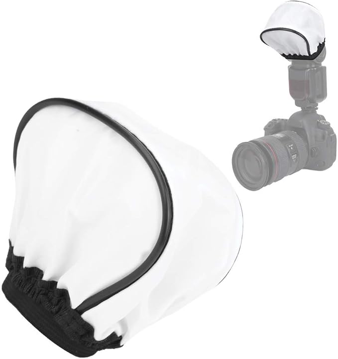 ZDETGU Universal Camera Softbox, Portable Lightweight Flash Diffuser with Reflective Interior for Most External Digital Camera Flash Lights