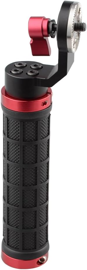 CAMVATE Aluminum Rosette Rubber Handle Grip for Rosette Standard Accessory(Red,M6 Thread,31.8 mm) - 1445