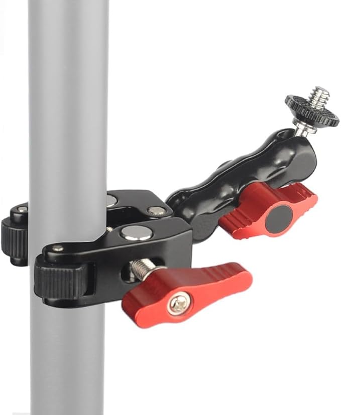 Professional Super Clamp Camera Mount 360 Degree Ballhead Magics Arm for DSLR LED Lights Monitors Camera Clamp Mount
