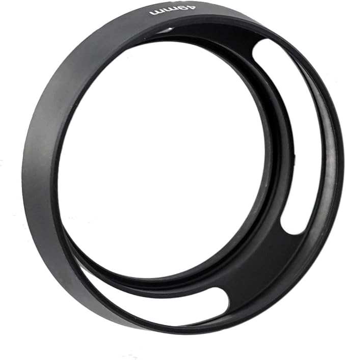 Fotasy Metal Curved Lens Hood - 52mm Vented Hood for Fuji, Leica, Olympus, Panasonic, Sony Lenses