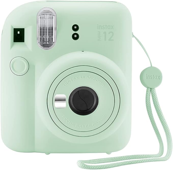 Fujifilm Instax Mini 12 Instant Camera with Case, Decoration Stickers, Frames, Photo Album and More Accessory kit (Mint Green)