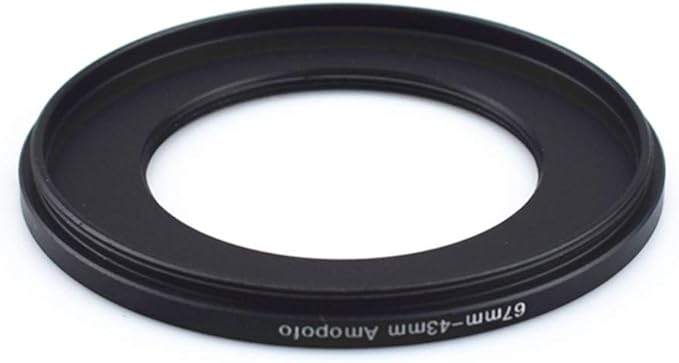 67 to 43mm Metal Ring/67mm to 43mm Step Down Rings Filter Adapter for UV,ND,CPL,Metal Step Down Rings,Compatible with All 67mm Camera Lenses & 43mm Accessories