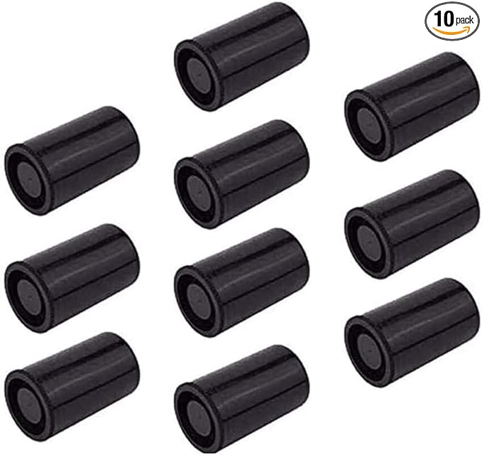 GBSTORE 10pcs 35mm Caliber Plastic Film Canisters with caps (Black)