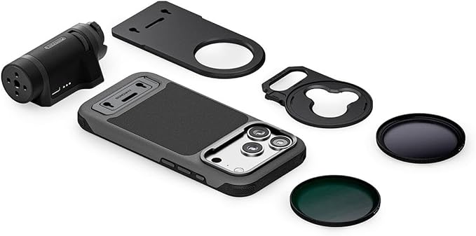 Tilta Khronos Lite Creator Kit | Compatible with iPhone 17 Pro | Professional Camera Rig for Phone Filmmaking | Bluetooth Handle, ND & Polarizer Filter Set - Black