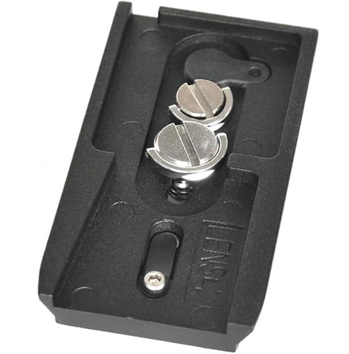 501PL Sliding Dovetail Quick Release Plate - Compatible with Manfrotto 501HDV, 503HDV, 701HDV, MVH400AH, 577/501/503/701 NG Camera Tripod Heads - Includes 1/4"-20 & 3/8"-16 D-Ring Screw