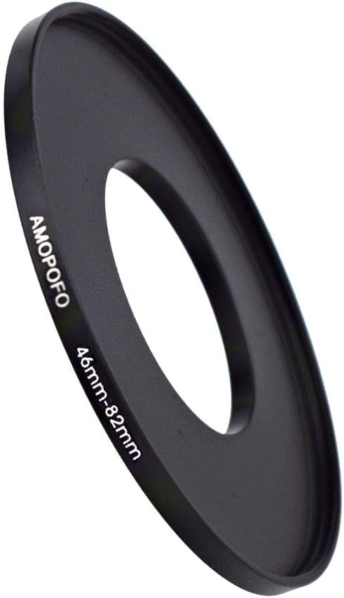 46 to 82mm /46mm to 82mm Step Up Ring Filter Adapter for UV,ND,CPL,Metal Step Up Ring,Compatible with All 46mm Camera Lenses & 82mm Accessories