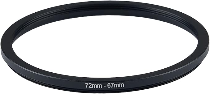 72mm to 67mm Step-Down Rings Filter Adapter for All Brands UV ND CPL Metal Step-Down Rings Adapter Filter