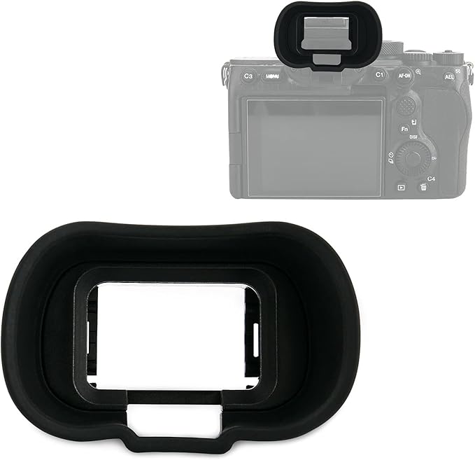 Soft Silicon Camera Viewfinder Eyecup Eye Cup Eyepiece Replacement for Sony Alpha A7M5 A7V A7 V IV A1II A7R V A7RV A7R5 A7M4 A7IV A9III A7S III A7SIII A7S3 ILCE-7SM3 EVF Eyeshade Replace Sony FDA-EP19