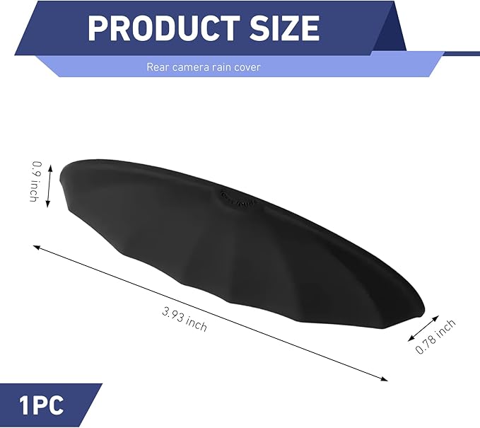 Car Rear View Backup Camera Cover, ABS Back Up Camera Anti- Rain Protective, Auto Rear Camera Rain Cover with Wider Design, Universal Reversing Cameras Modification Accessories (Black)