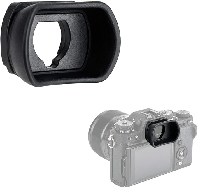 Kiwifotos Long Soft Viewfinder Eyecup Eyepiece for Fuji Fujifilm X-T5 X-T4 X-T3 X-T2 X-T1 X-H1 X-H2 X-H2S XT5 XT4 XT3 XT2 GFX 50S II GFX100S GFX100 Camera,Replace Fujifilm EC-XT L,EC-GFX,EC-XHW Eyecup