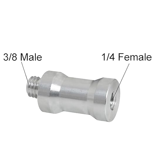 2PCS Light Stand Conversion Screws Interchangeable Tripod Head Accessory Adapter Photo Light Screw Kit for DSLR Cameras Tripod 1/4 Female to 3/8 Male