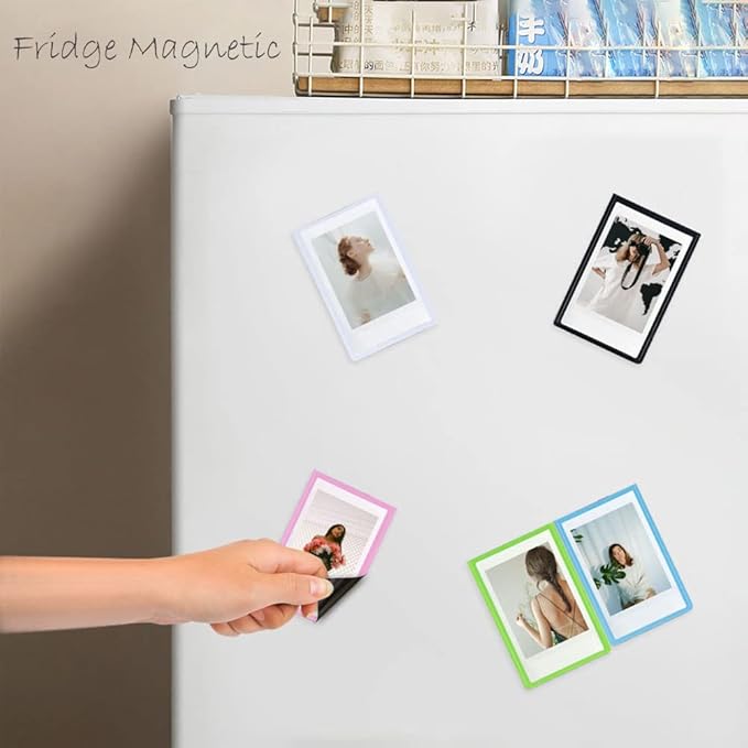 Orga'Neat 2x3 Magnetic Photo Frame Refrigerator for Fujifilm Instax Mini Instant Film, 30 colorful Magnet Picture Frames for Fridge Small polaroid Picture Holder for 8.6cm*5.4cm Picture