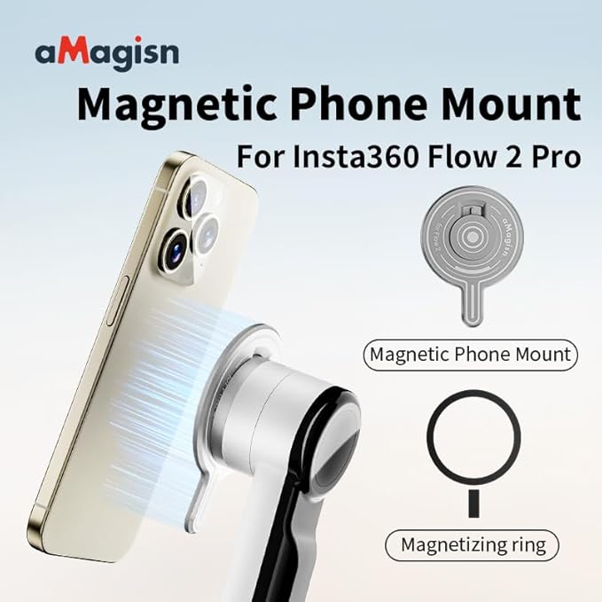 Magnetic Mount Adapter Accessories Compatible with Insta360 Flow 2 Pro Smartphone Gimbal Stabilizer (for Insta360 Flow 2 Pro)