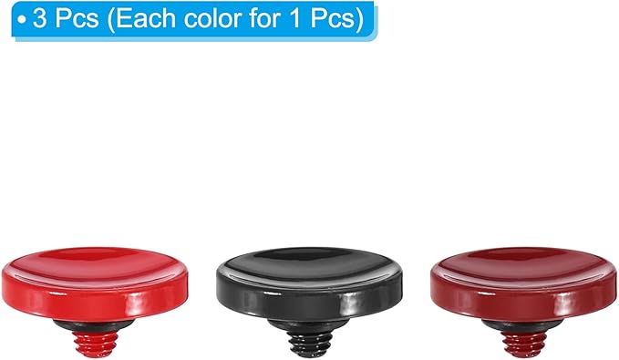 PATIKIL Camera Shutter Button, 3 Pack Soft Shutter Release Button Pure Copper Camera Button Concave, for Nikon for Fujifilm for Leica Dark Red/Red/Black