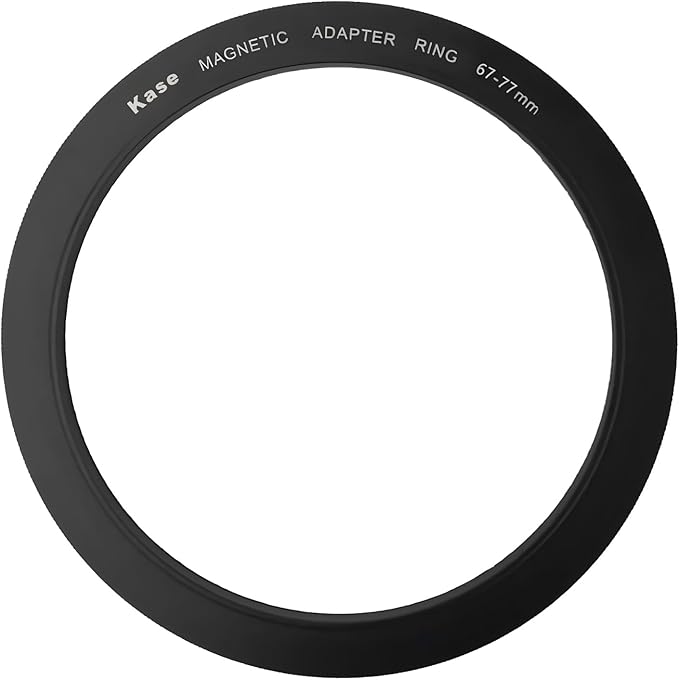 Kase 67-77mm Magnetic Step Up Ring, Aviation Aluminum 0.5s Snap-On Frame for CPL/ND/UV Filters, No Vignette 16mm Wide-Angle DSLR Mirrorless Video, Replaces Screw-Mount Rings