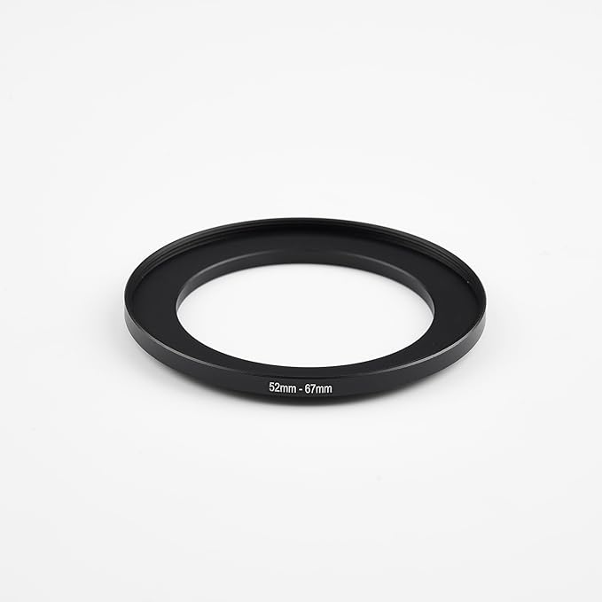 52mm Lens to 67mm Camera Lens Adapter 52mm to 67mm Step Up Ring Adapter Ring for All Brands of UV ND CPL, with Premium Lens Wiping Cloth 2 Pack (52mm-67mm)