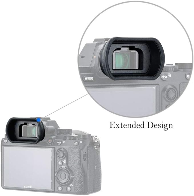 2 Packs Eyecup Eyepiece Eyeshade for Sony a7III a7II a7 a7R IV a7R II a7R III a7S II a9 a58 a99 II Viewfinder Replaces Sony FDA-EP18 FDA-EP16 FDA-EP15 Eye Cup