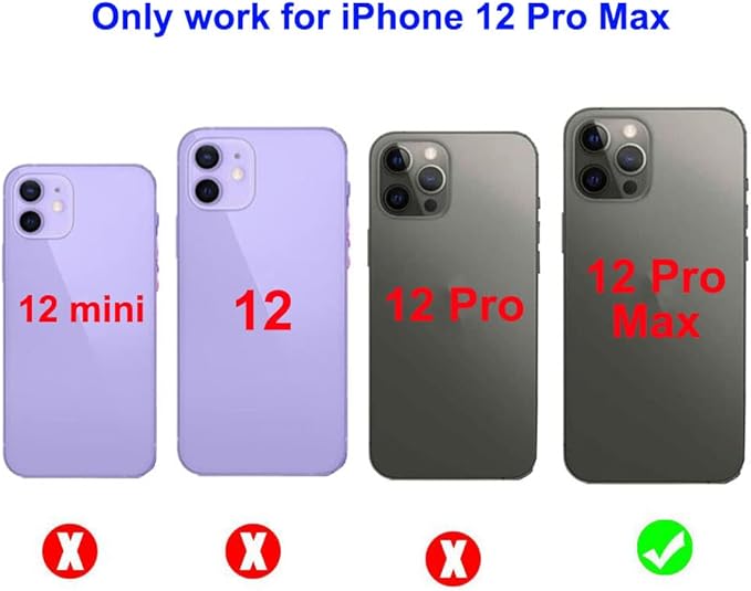 3pcs OEM Original Back Rear Camera Glass Lens Replacement for iPhone 12 Pro Max 6.7 Inch Adhesive Preinstalled with Installation Manual and Repair Tools Kit (for 12 Pro Max)