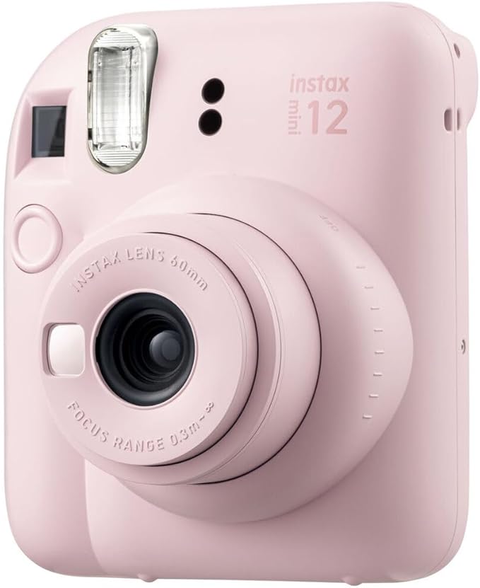 Fujifilm Instax Mini 12 Instant Camera Blossom Pink Bundle – Includes 40-Sheets Instax Mini Film, Protective Case, and Mini Photo Album
