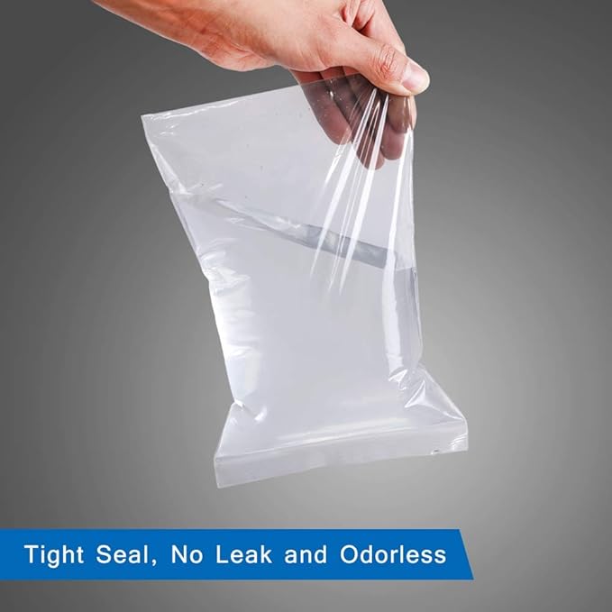 iMailer - 100 Count - 13" x 15" Clear Reclosable Zip Plastic Poly Bags - 2 Gallon Zip Bags for Clothing, T-Shirts, Pants