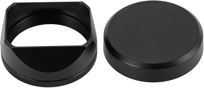 Aluminum Alloy Square Lens Hood Shade for X100VI X100V Camera with Lens Cap Accessory External Filter Compatibility