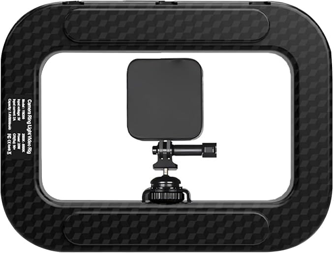 Smartphone Video Rig with Light, LED Selfie Light, 2500K to 8500K Brightness Adjustable, Phone Video Stabilizer, Ideal for Camera, Smartphone, Vlogging, Makeup & Filmmaking
