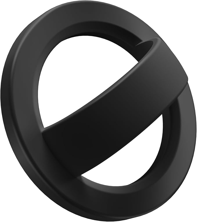 GONEZ Magnetic Phone Grip Compatible with MagSafe, Removable Silicone Loop Grip, Phone Ring Holder for Back of Phone for iPhone 17/16/15/14/13/12 Series, Black