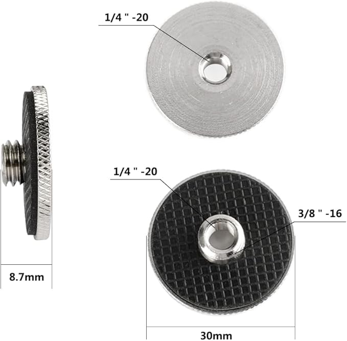 CAMVATE 1/4" Female to 3/8" Male Convert Adapter for Camera Tripod and QR Plate - 0895