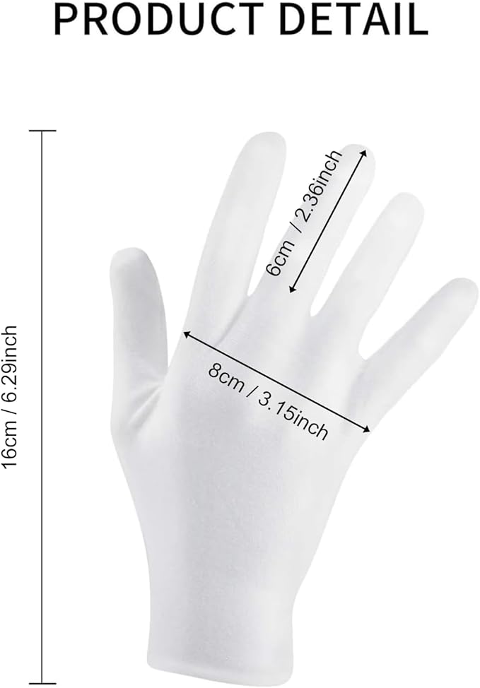 Frienda 300 Pcs Cotton Gloves Bulk Large Size for Men Women Inspection Gloves for Dry Hand Art Handling Coin Jewelry(S)