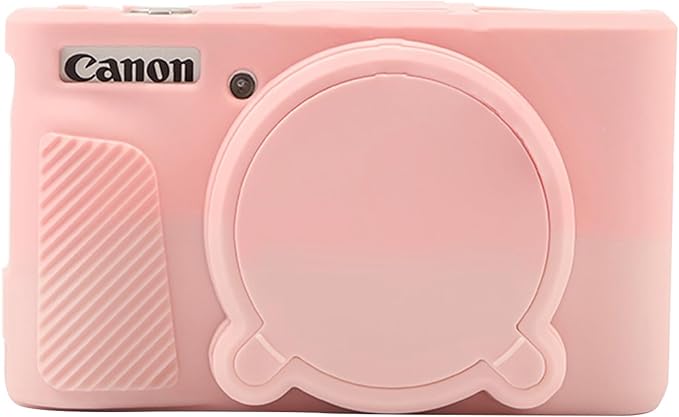 SX740 Camera Case, SX740 Camera Cover Silicone Sleeve Protective Case, Anti-Scratch Soft Camera Body Skin for Canon PowerShot SX740/SX730 HS Digital Camera,Pink Rose