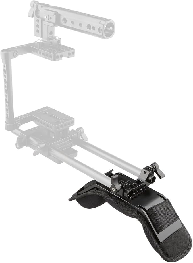 CAMVATE Camera Shoulder Mount Pad with 15mm Dual Rod Clamp for 15mm Camera Shoulder Railblock Support System - 1752