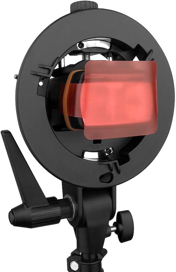 Godox S-Type Bracket Bowens S Mount Holder for Speedlite with 20 Pieces Gel Light Filter