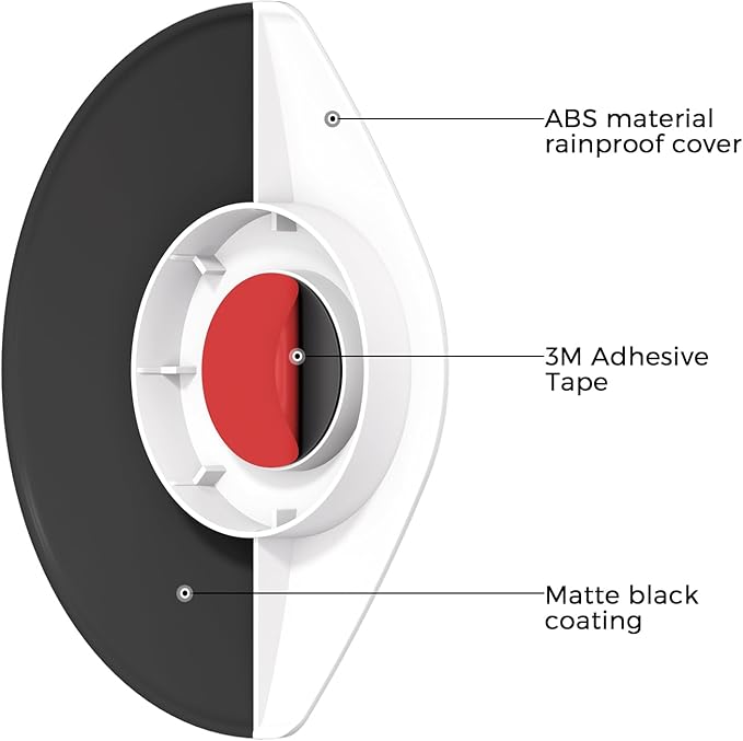 Camera Sun & Rain Shade Cover for Ring Stick Up Cam – UV-Resistant Waterproof Camera Hood Protector, No Drill Installation (White)