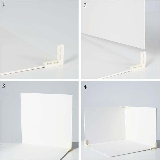 3 PCS Board Photo Backdrop, 15.8x11.8 Inch Waterproof Photography Backdrop Boards with 3 PCS Bracket for Flat Lay, Product Photography Background (White 3)
