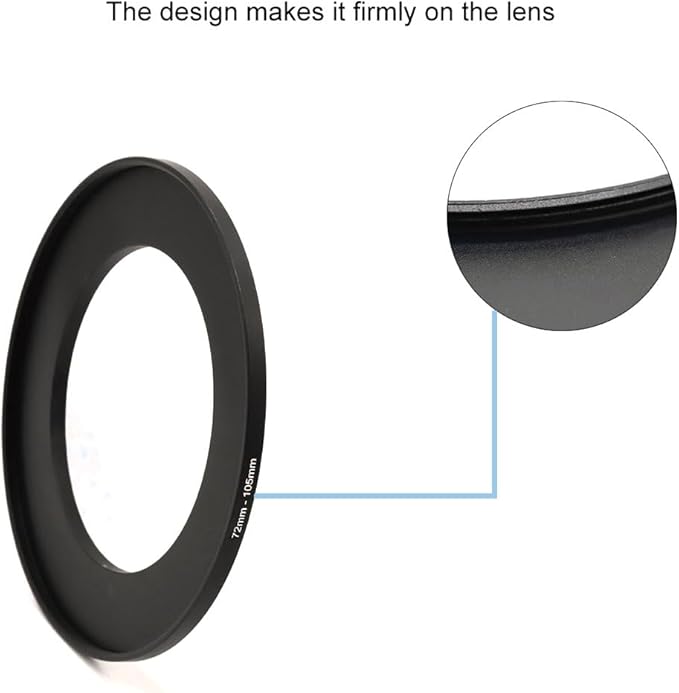 72-49/52/55/57/58/62/67/72/74/77/82/86/95/105mm Step Up & Step Down Rings Adapter for Camera Lens and Filters 72-105 Filter Adapter Ring 72mm Lens to 105mm Filters