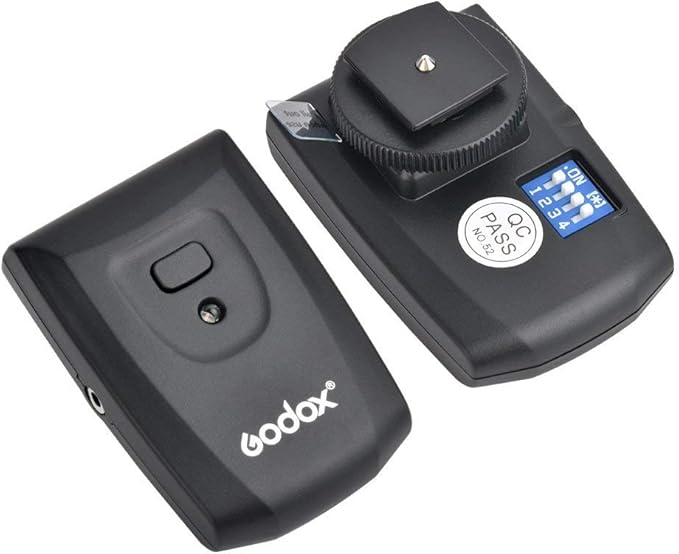 Godox Wireless 433MHz GN38 Camera Flash Speedlite with Built-in Receiver with RT Transmitter Compatible for Canon Nikon Sony Olympus Pentax Fuji DSLR Cameras with Diffuser + Filters